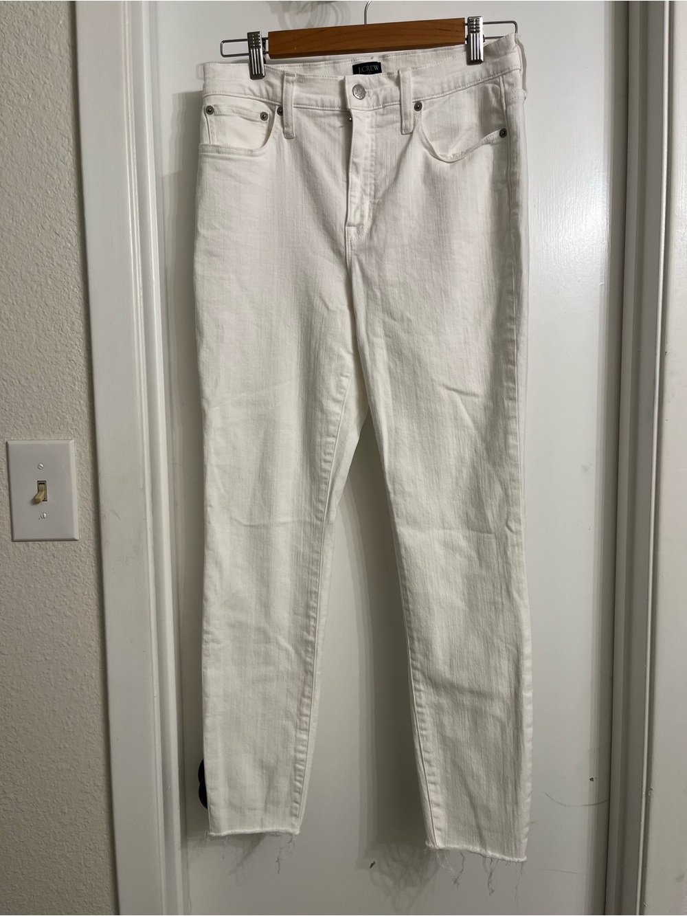 J. Crew White 10” High Rise Skinny Jeans